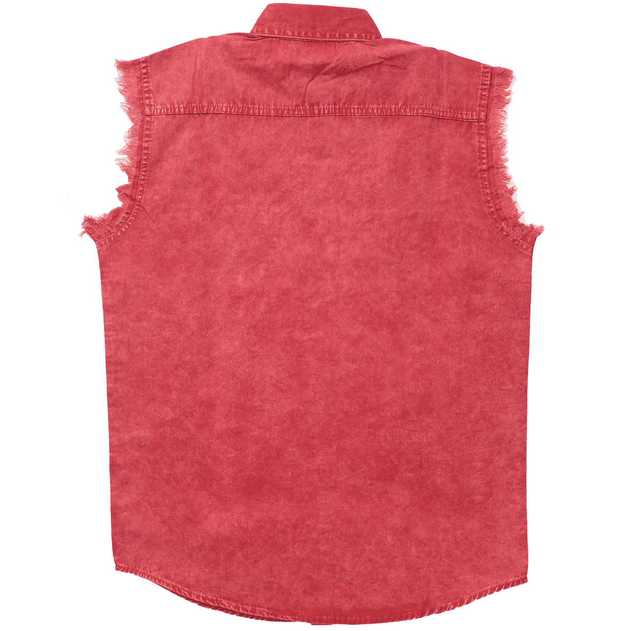 Vance-VB734-Mens-Biker-Motorcycle-Red-Acid-Wash-Cut-Off-Sleeveless-Shirt-back-view