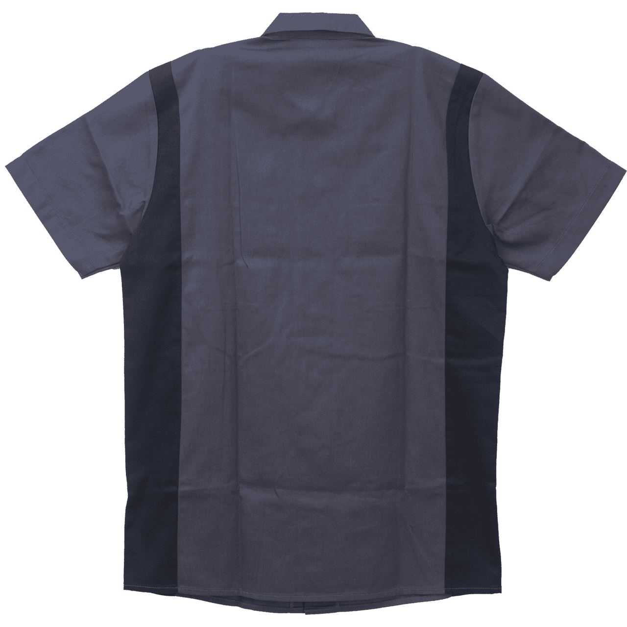 Vance Men's Button Front Garage Mechanics Shirt - Grey/Black - Back