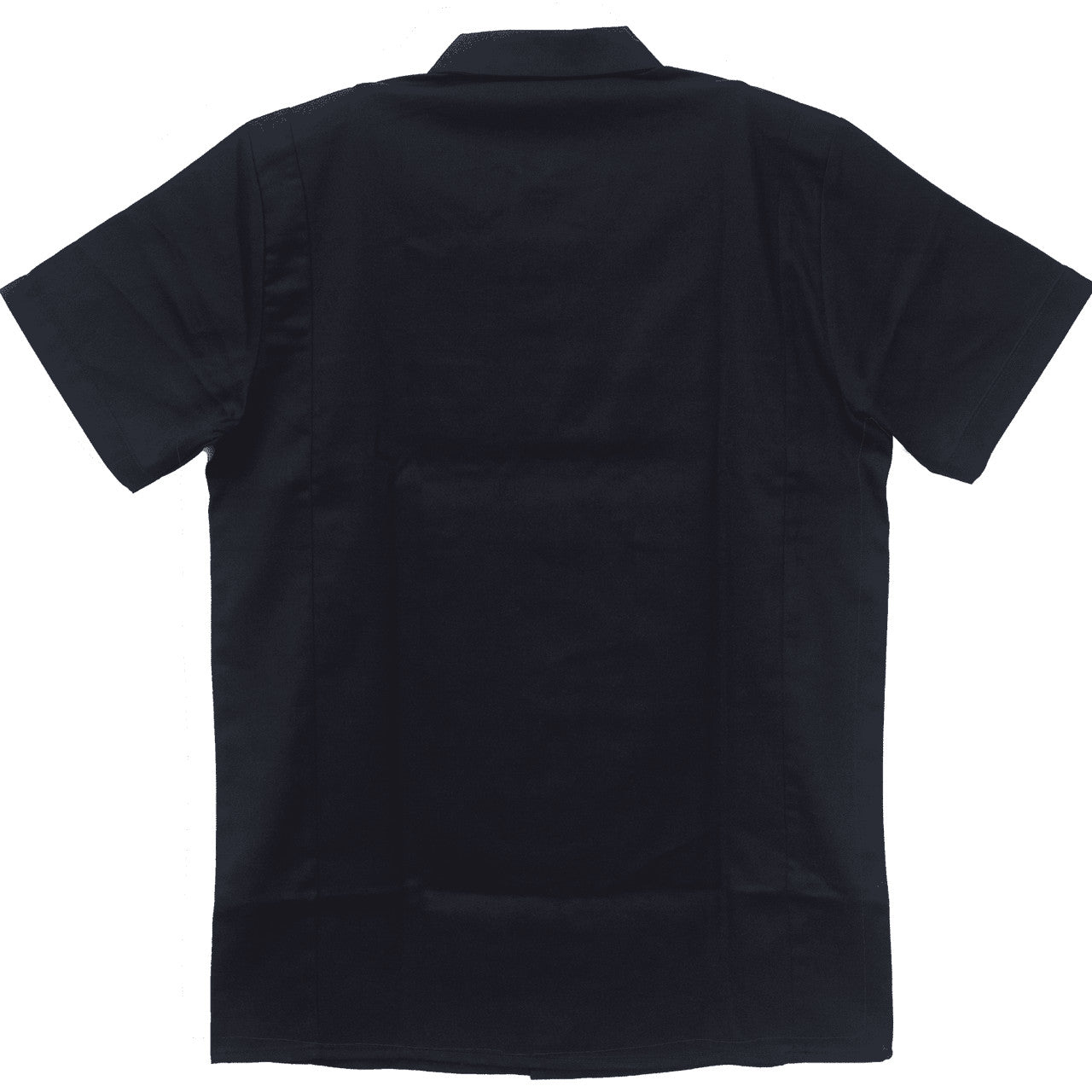 Vance Men's Button Front Garage Mechanics Shirt - Black - Back