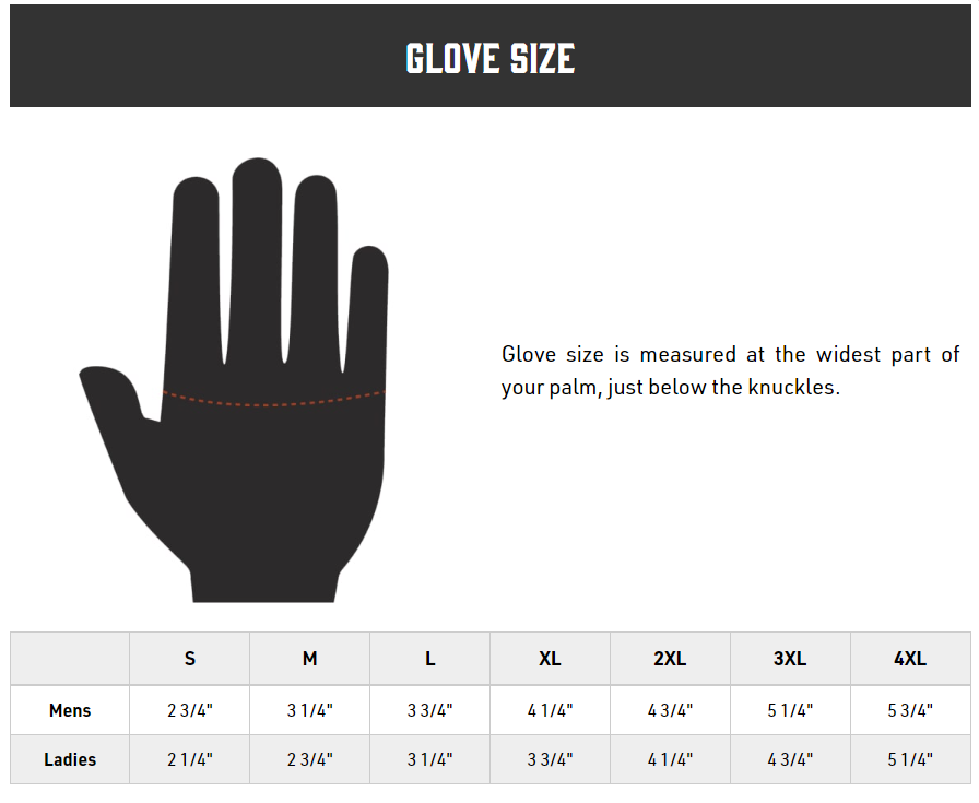 Highway-21-Radiant-Brown-Heated-Leather-Motorcycle-Gloves-size-chart