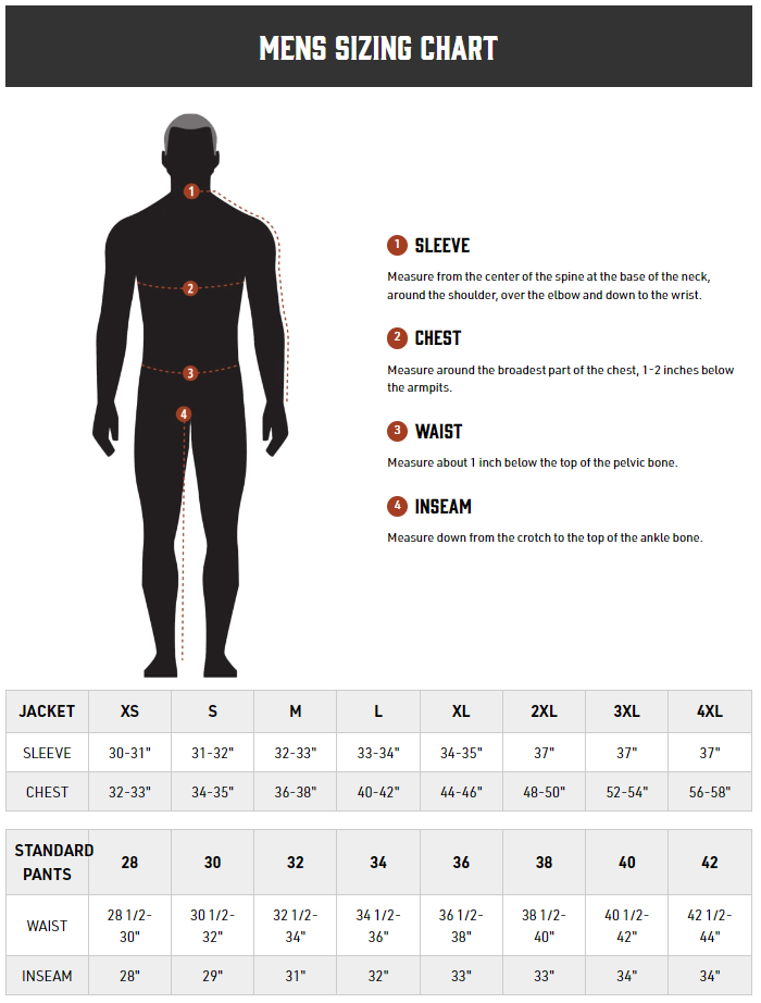 Highway-21-Black-2-Piece-Rainsuit-Motorcycle-Rain-Gear-size-chart