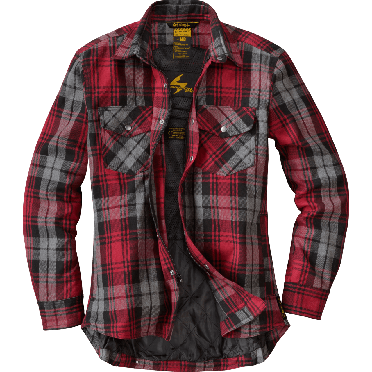 Scorpion-Exo-Womens-Covert-Flannel-Riding-Shirt-red-grey-main