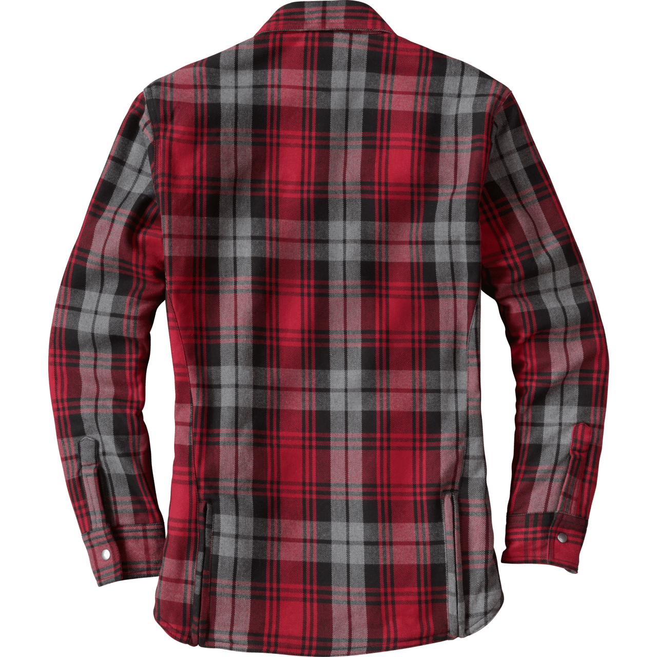 Scorpion-Exo-Womens-Covert-Flannel-Riding-Shirt-red-grey-back-view