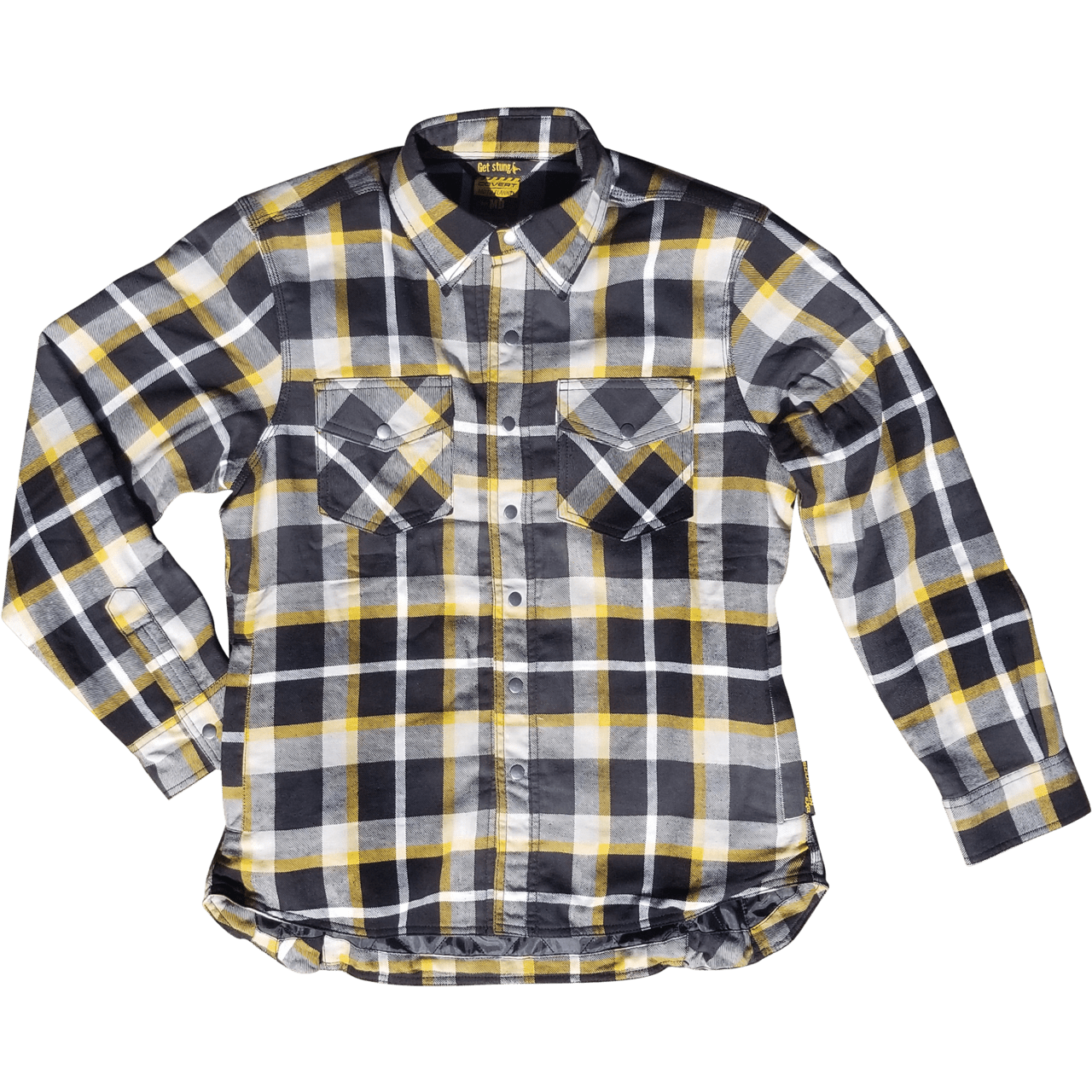 Scorpion-Exo-Womens-Covert-Flannel-Riding-Shirt-white-yellow-main