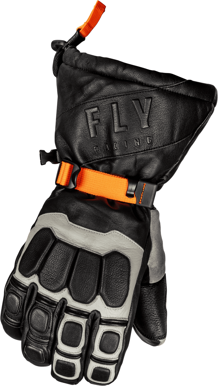 Fly-Racing-Glacier-Motorcycle-Leather-Gloves-black-grey-orange-main