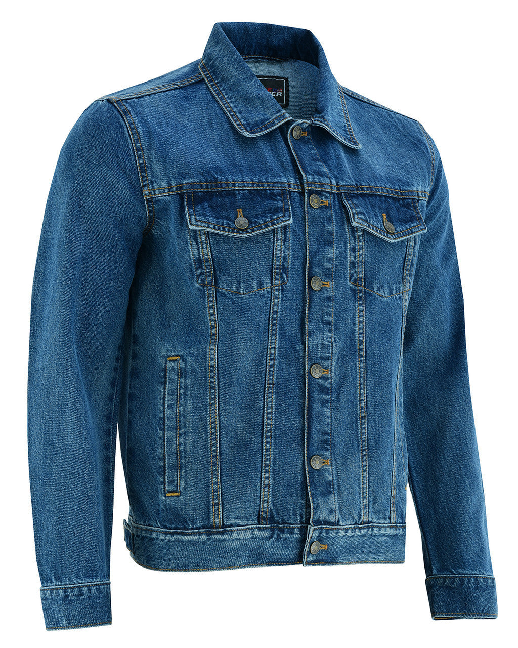 Vance-VB510BL-Mens-Blue-Heavy-Duty-Denim-Button-Front-Motorcycle-Jacket-main