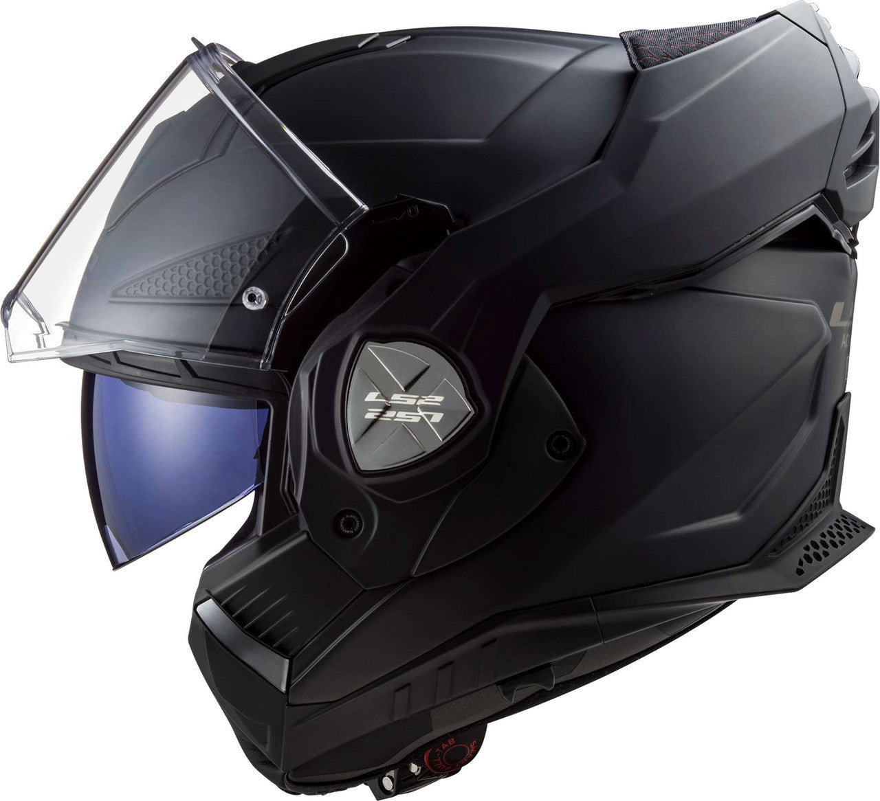 LS2-Advant-X-Solid-Modular-Motorcycle-Helmet-Sunshield-matte-black-frontvisorup