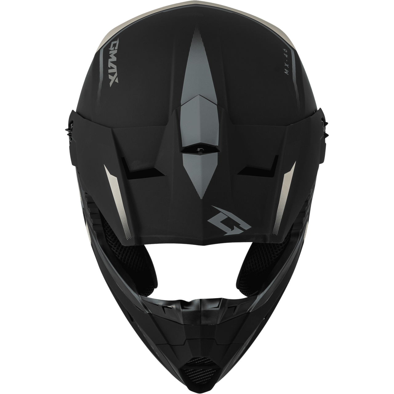 Gmax-MX-46-Compound-Off-Road-Motorcycle-Helmet-matte-black/grey-top-view