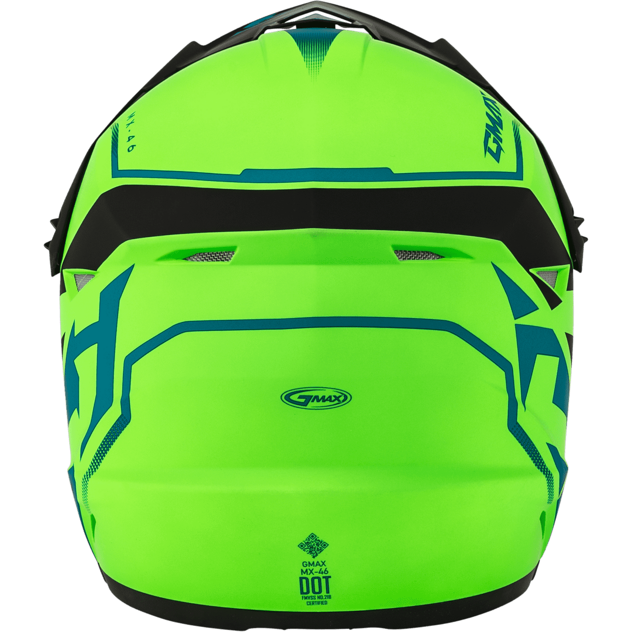 Gmax-MX-46-Compound-Off-Road-Motorcycle-Helmet-Hi-Viz-Green-Black-Blue-back-view