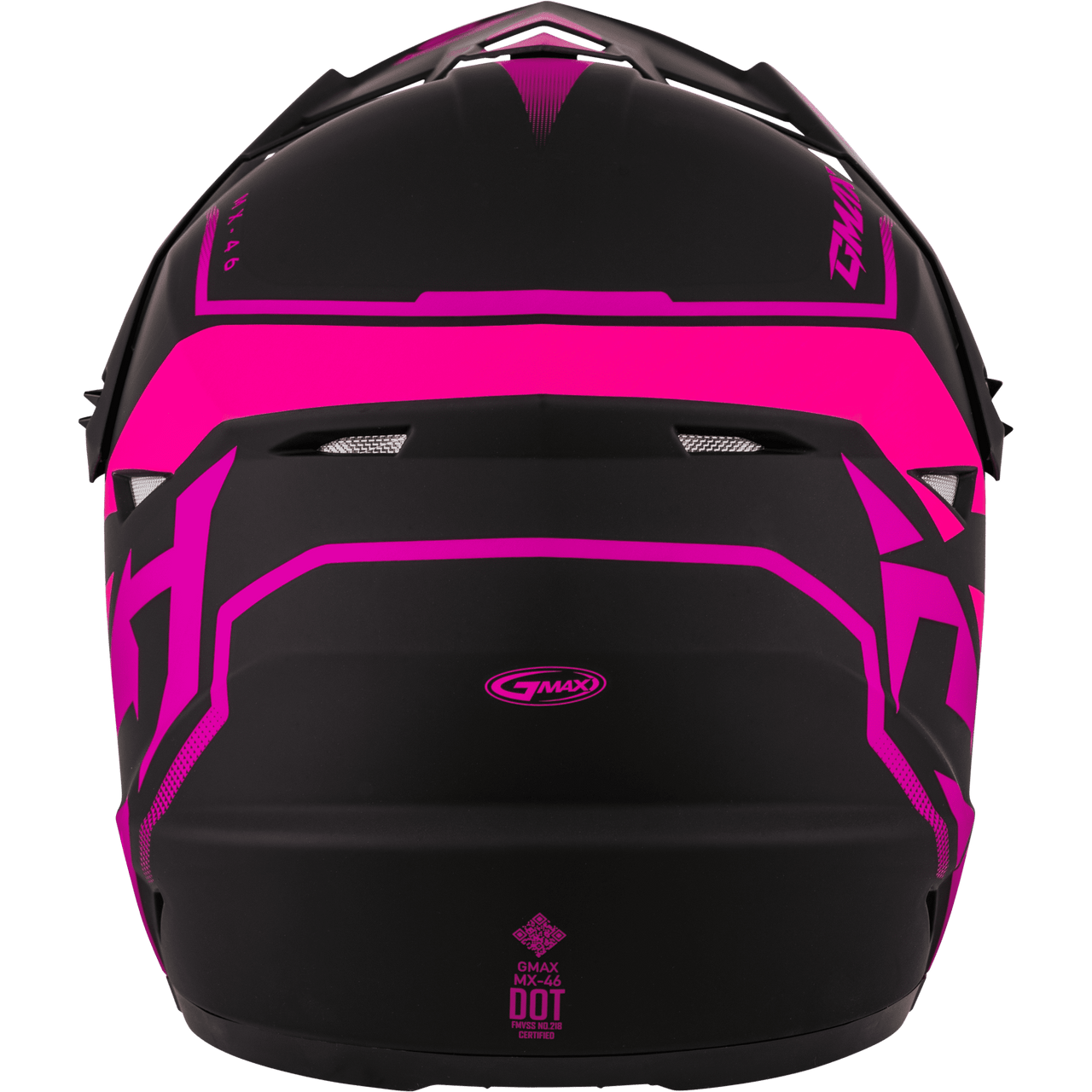 Gmax-Youth-MX-46-Compound-Off-Road-Motorcycle-Helmet-matte-black-pink-back-view