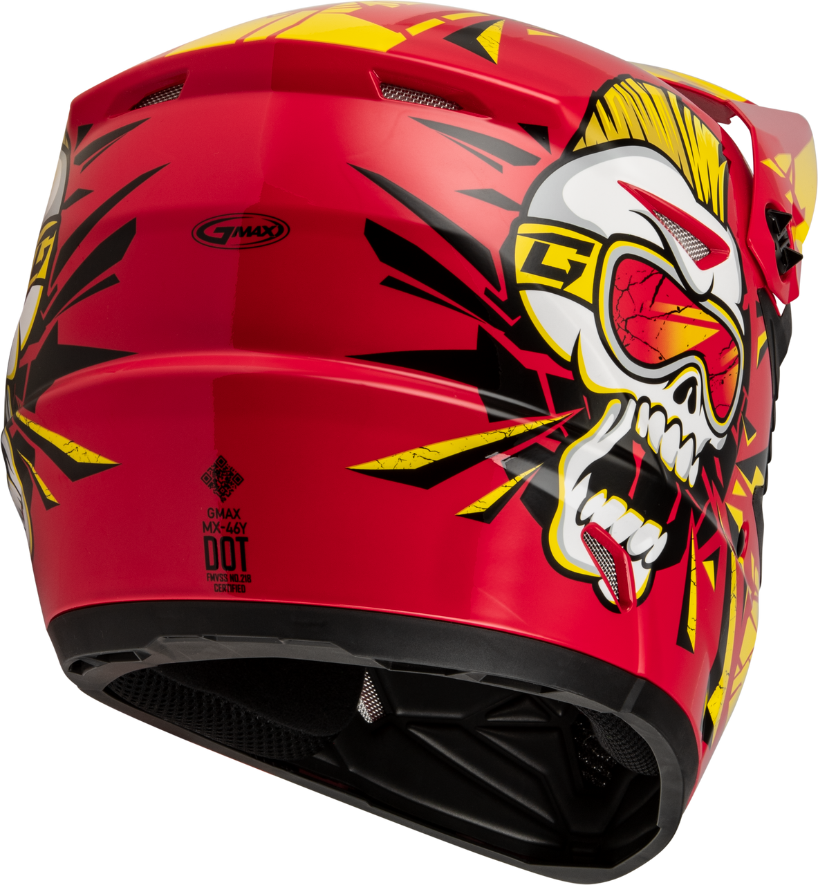 Gmax-Youth-MX-46Y-Unstable-Off-Road-Motorcycle-Helmet-red-yellow-back-side-view