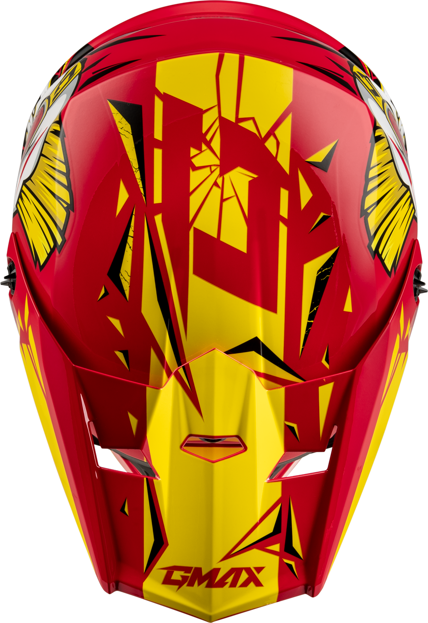 Gmax-Youth-MX-46Y-Unstable-Off-Road-Motorcycle-Helmet-red-yellow-top-view