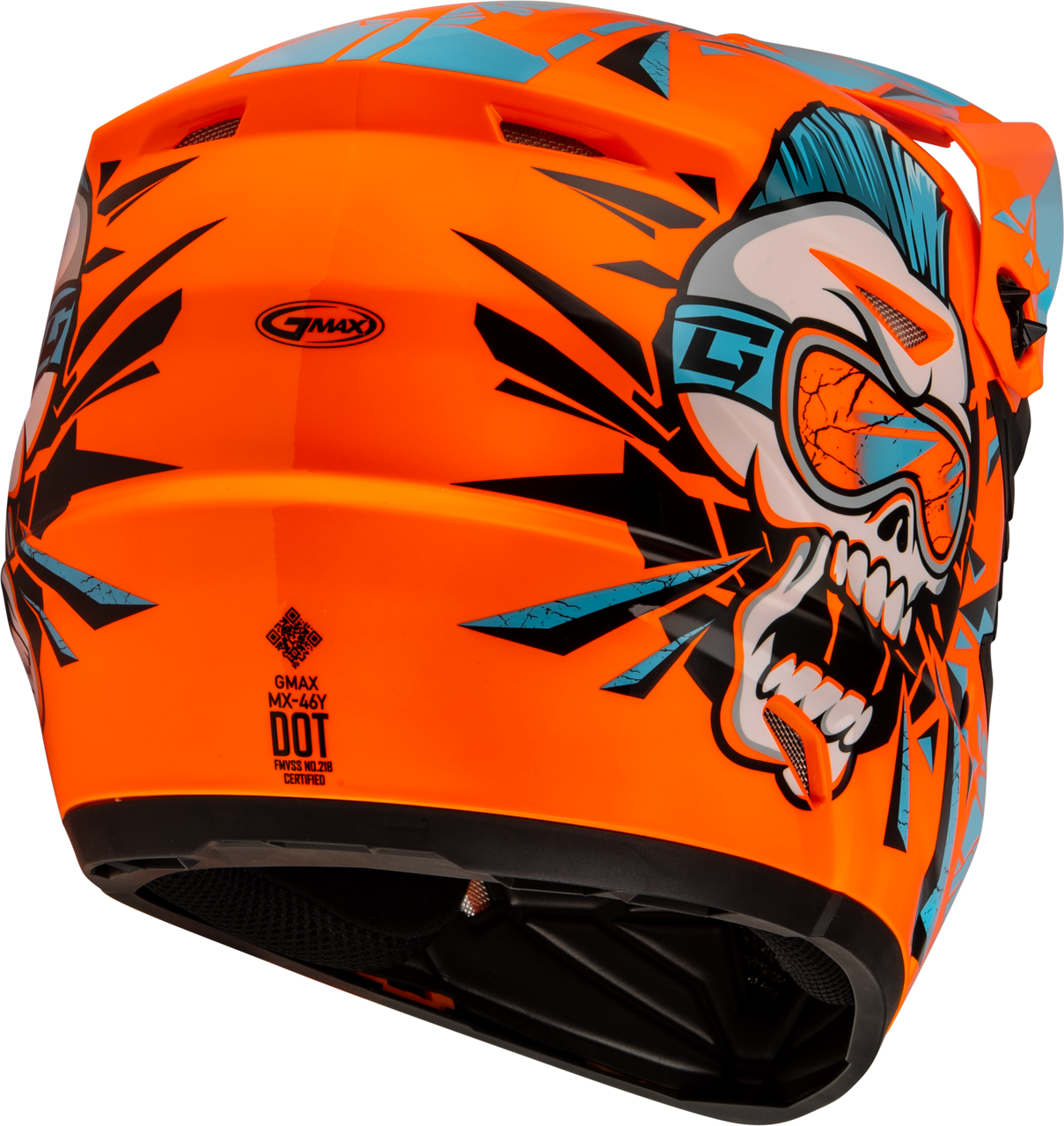 Gmax-Youth-MX-46Y-Unstable-Off-Road-Motorcycle-Helmet-orange-back-side-view