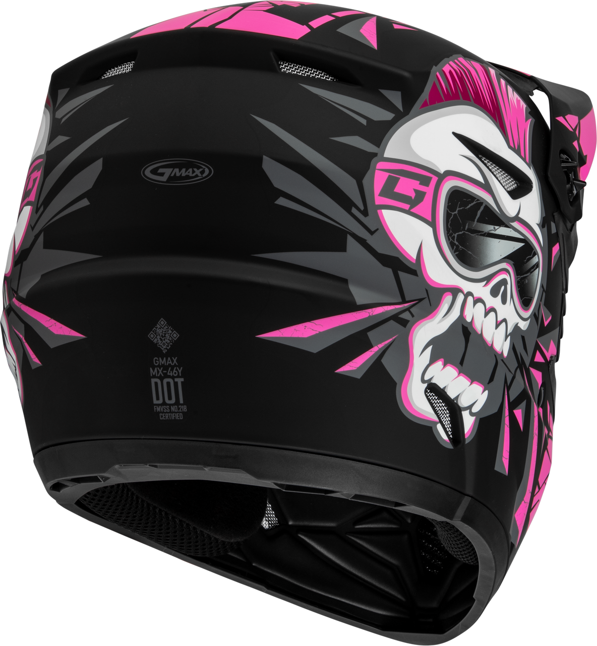 Gmax-Youth-MX-46Y-Unstable-Off-Road-Motorcycle-Helmet-black-pink-back-side-view