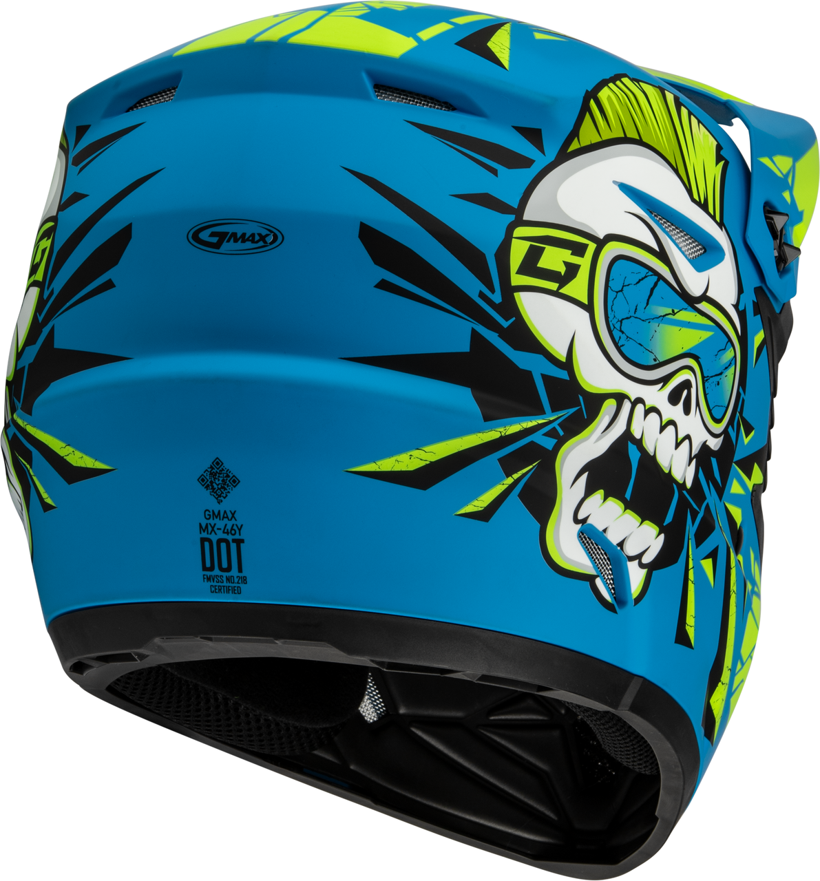 Gmax-Youth-MX-46Y-Unstable-Off-Road-Motorcycle-Helmet-blue-green-back-side-view