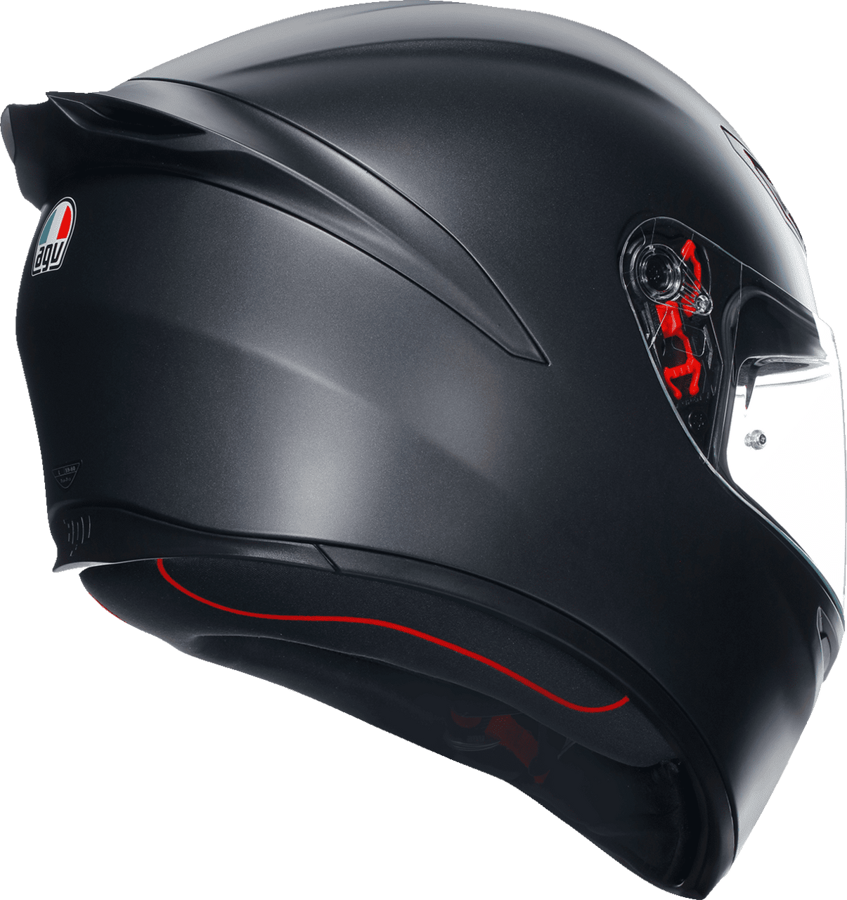 AGV-K1-S-Solid-Full-Face-Motorcycle-Helmet-matte-black-back-side-veiw