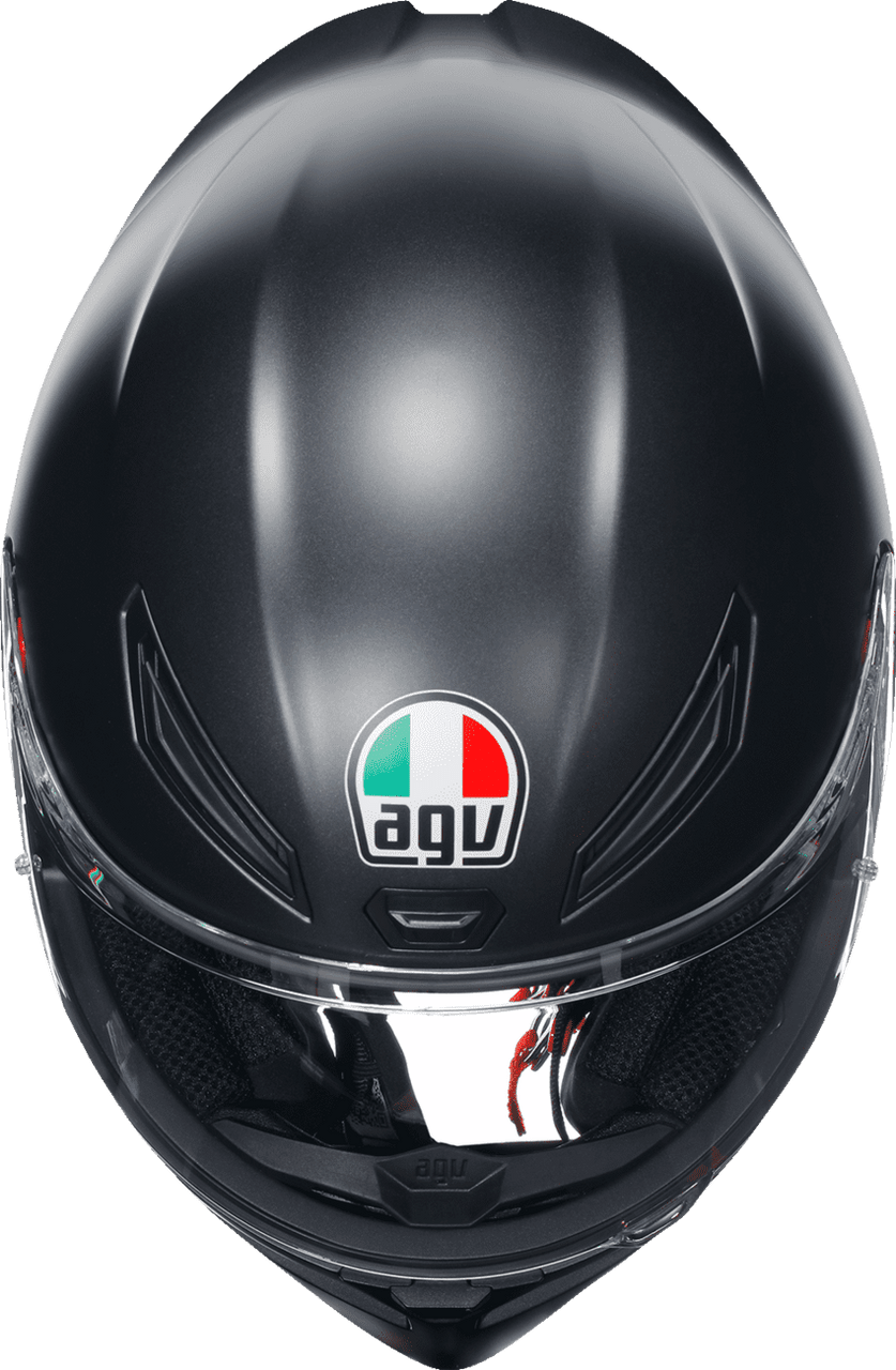 AGV-K1-S-Solid-Full-Face-Motorcycle-Helmet-matte-black-top-veiw