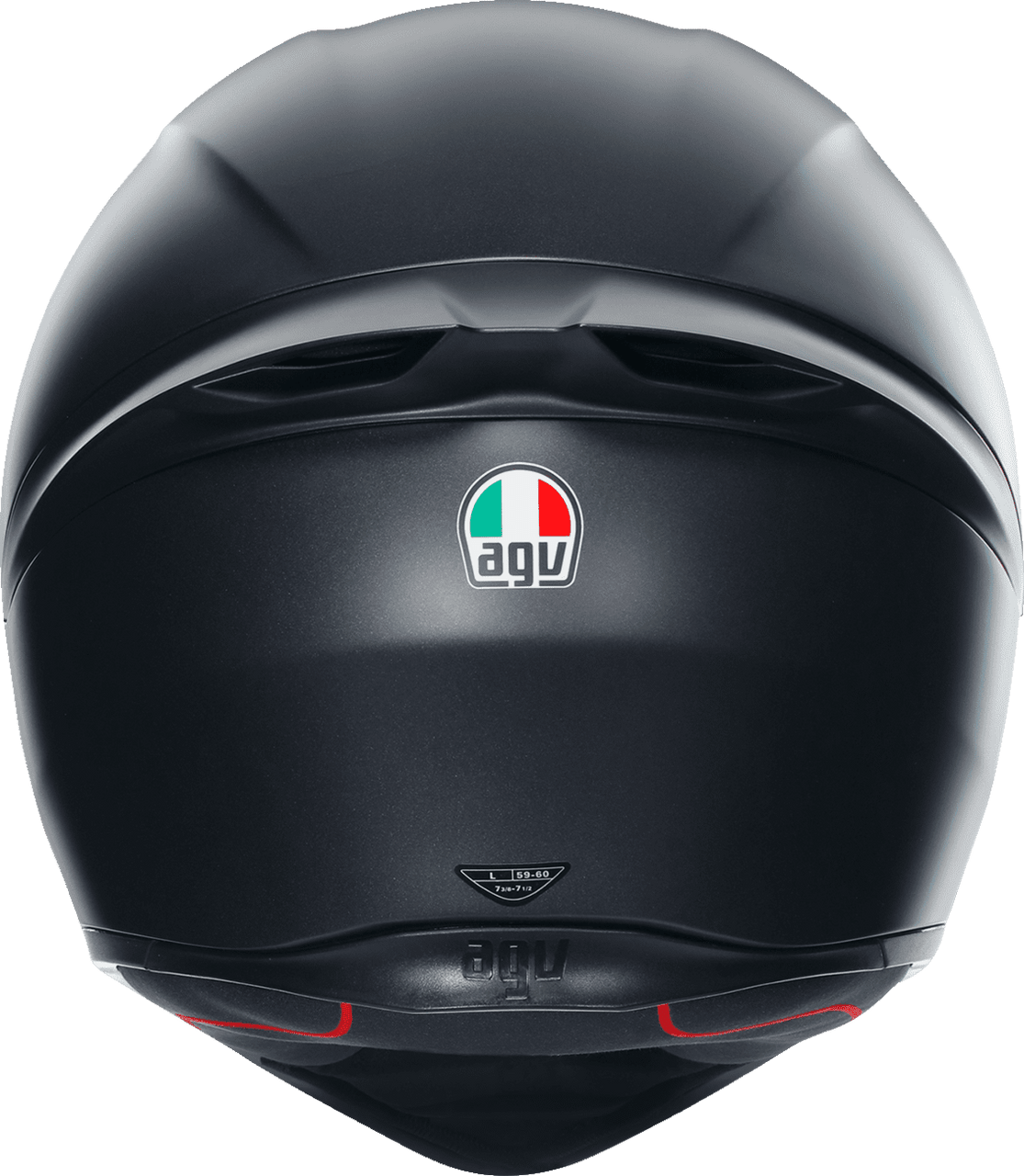 AGV-K1-S-Solid-Full-Face-Motorcycle-Helmet-matte-black-back-veiw