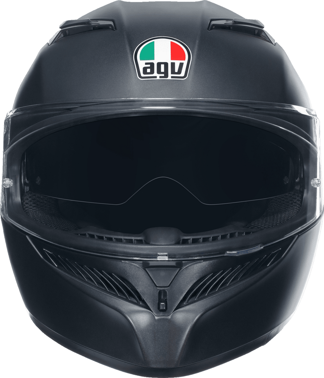 AGV-K3-Mono-Solid-Full-Face-Motorcycle-Helmet-matte-black-front-view