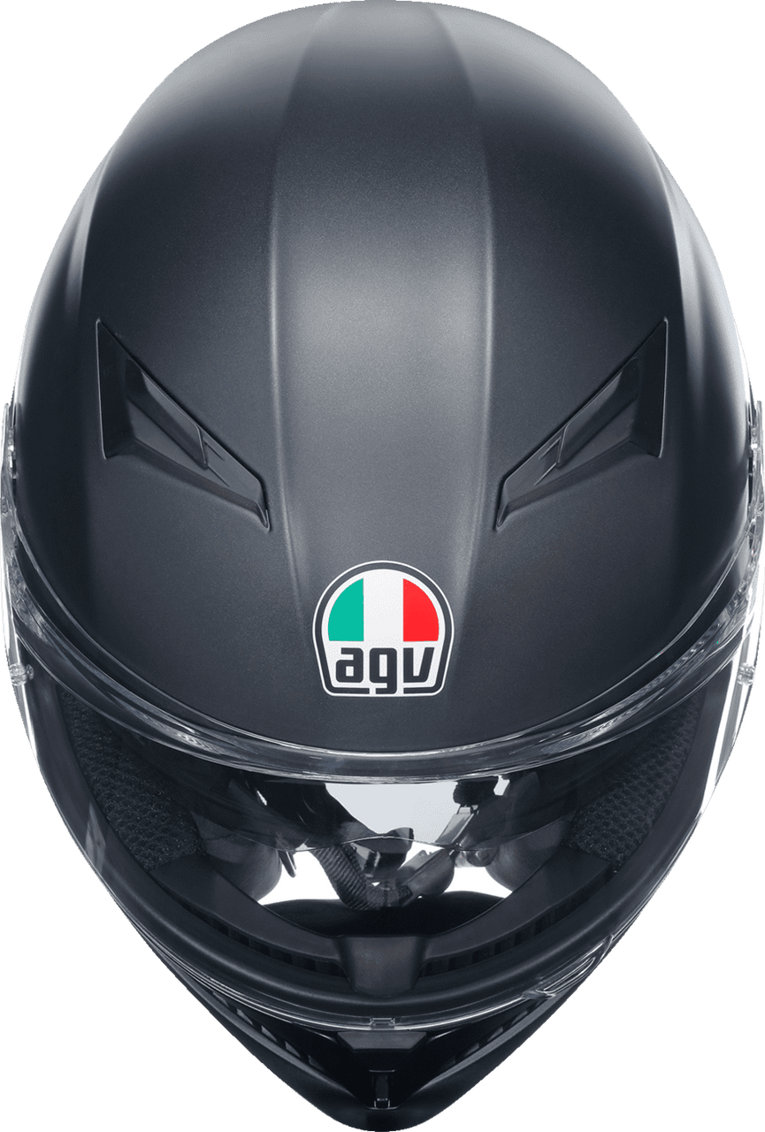 AGV-K3-Mono-Solid-Full-Face-Motorcycle-Helmet-matte-black-top-view