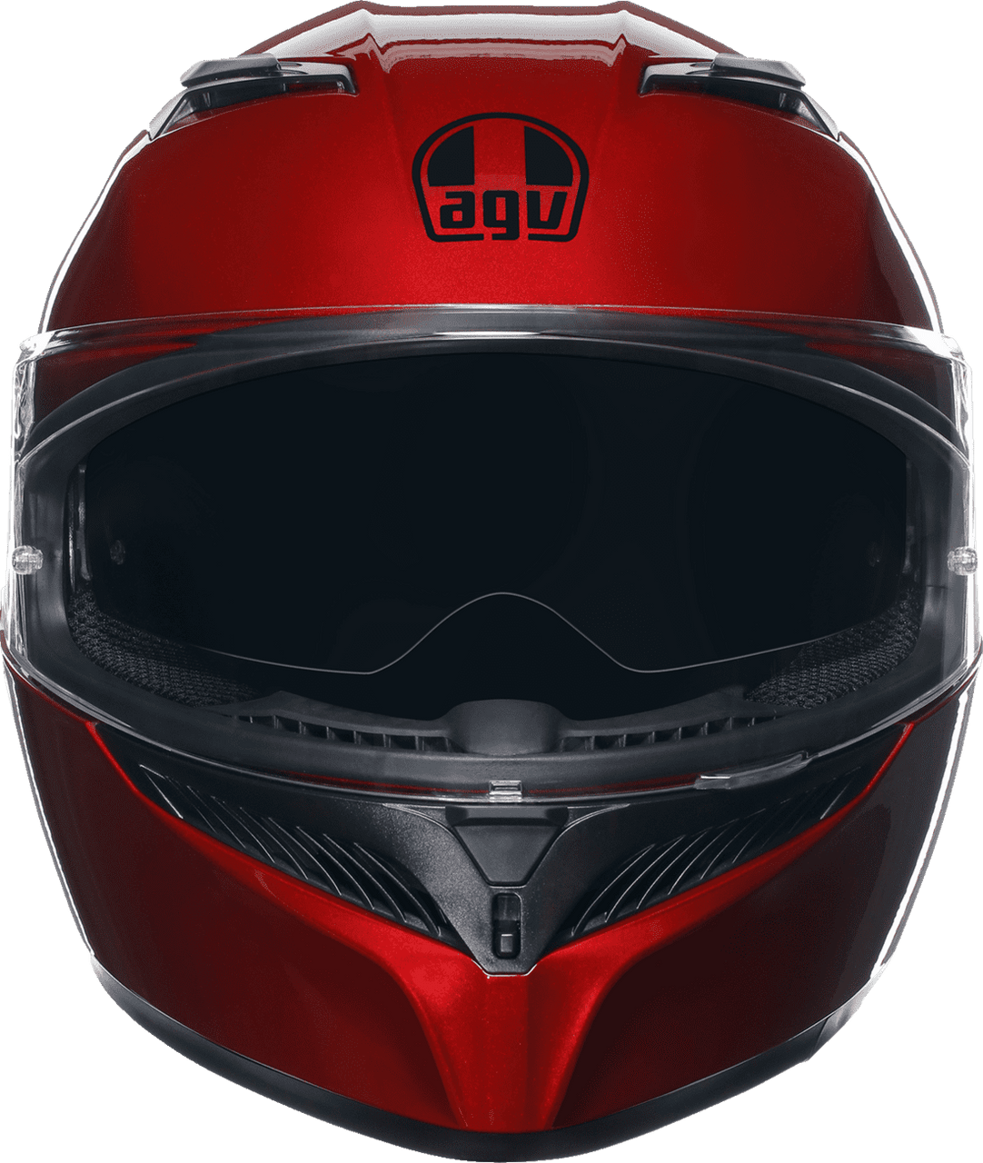 AGV-K3-Mono-Solid-Full-Face-Motorcycle-Helmet-red-front-view