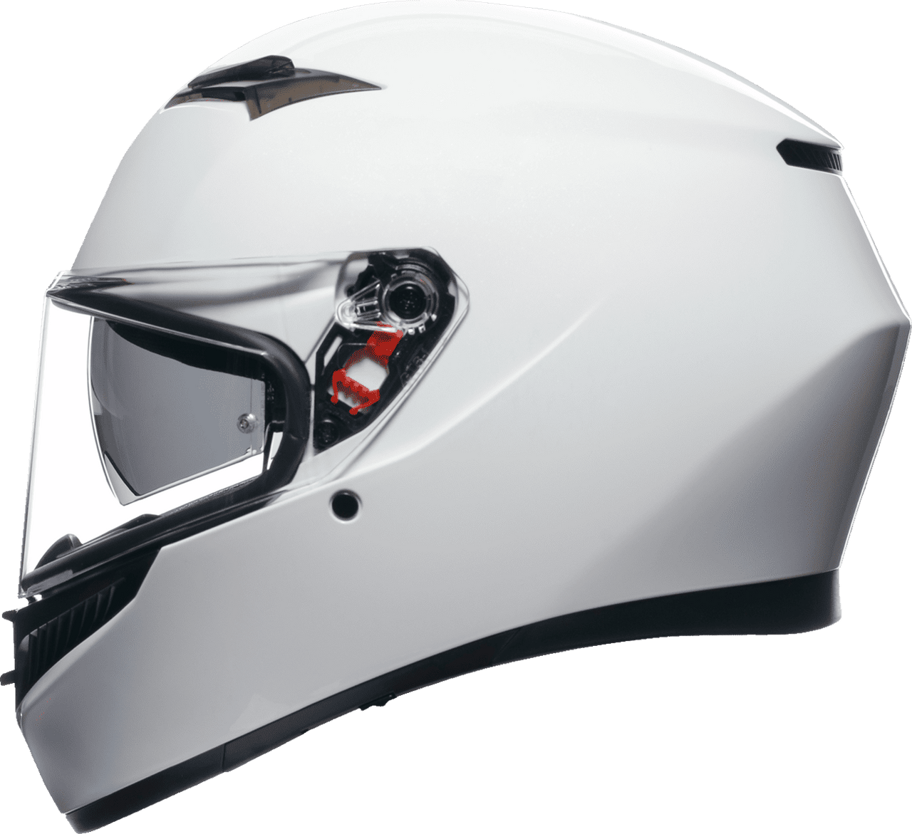 AGV-K3-Mono-Solid-Full-Face-Motorcycle-Helmet-white-side-view