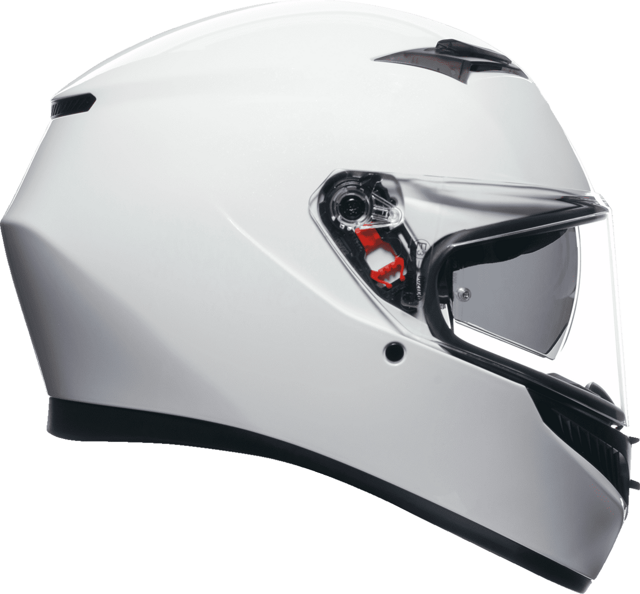 AGV-K3-Mono-Solid-Full-Face-Motorcycle-Helmet-white-side-view