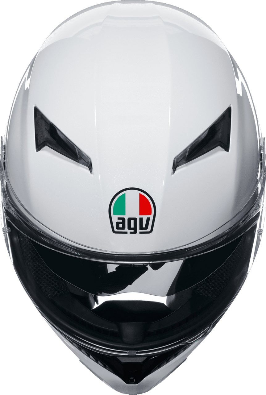 AGV-K3-Mono-Solid-Full-Face-Motorcycle-Helmet-white-top-view