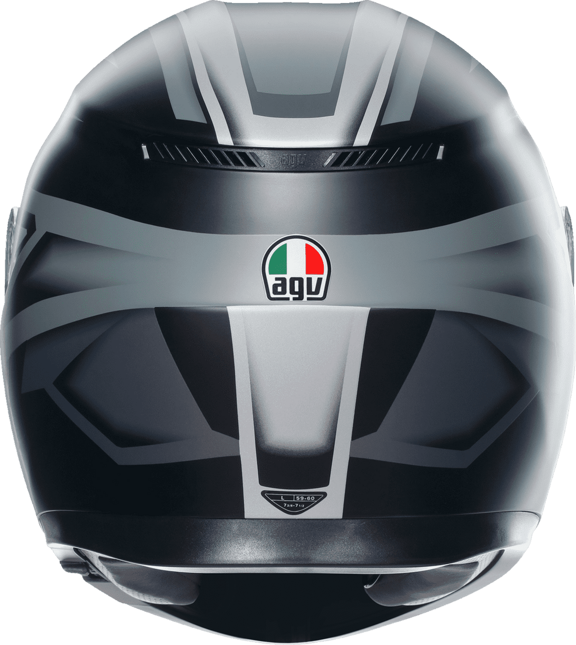 AGV-K3-Compound-Full-Face-Motorcycle-Helmet-Black-grey-back-view