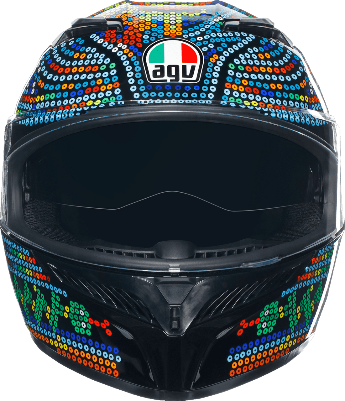 AGV-K3-Rossi-Winter-Test-2018-Full-Face-Motorcycle-Helmet-front-view