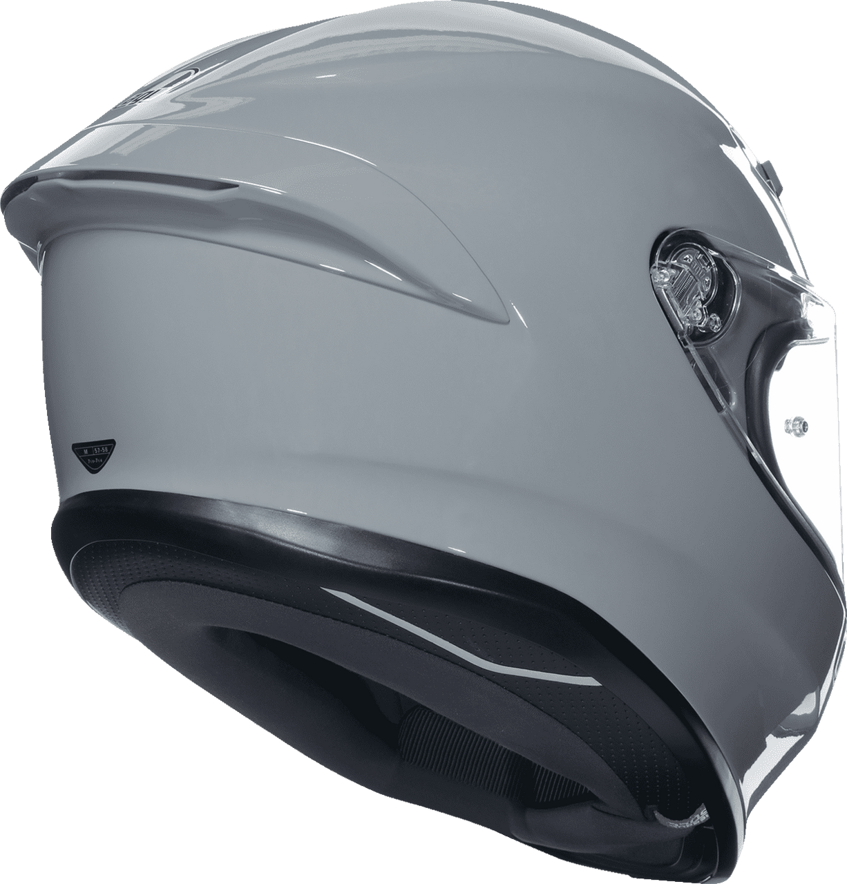 AGV-K6-S-Solid-Full-Face-Motorcycle-Helmet-grey-back-side-view