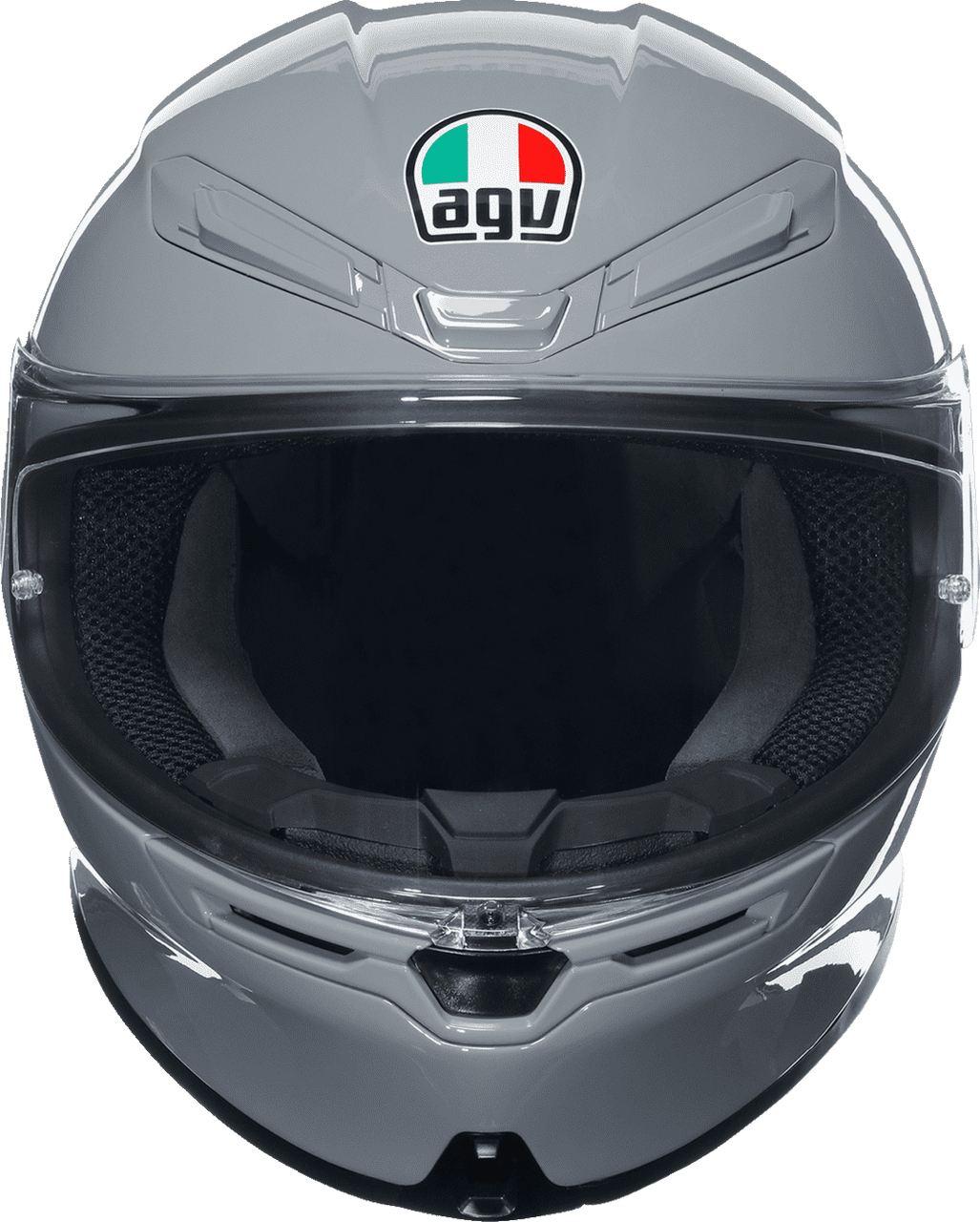 AGV-K6-S-Solid-Full-Face-Motorcycle-Helmet-grey-front-view