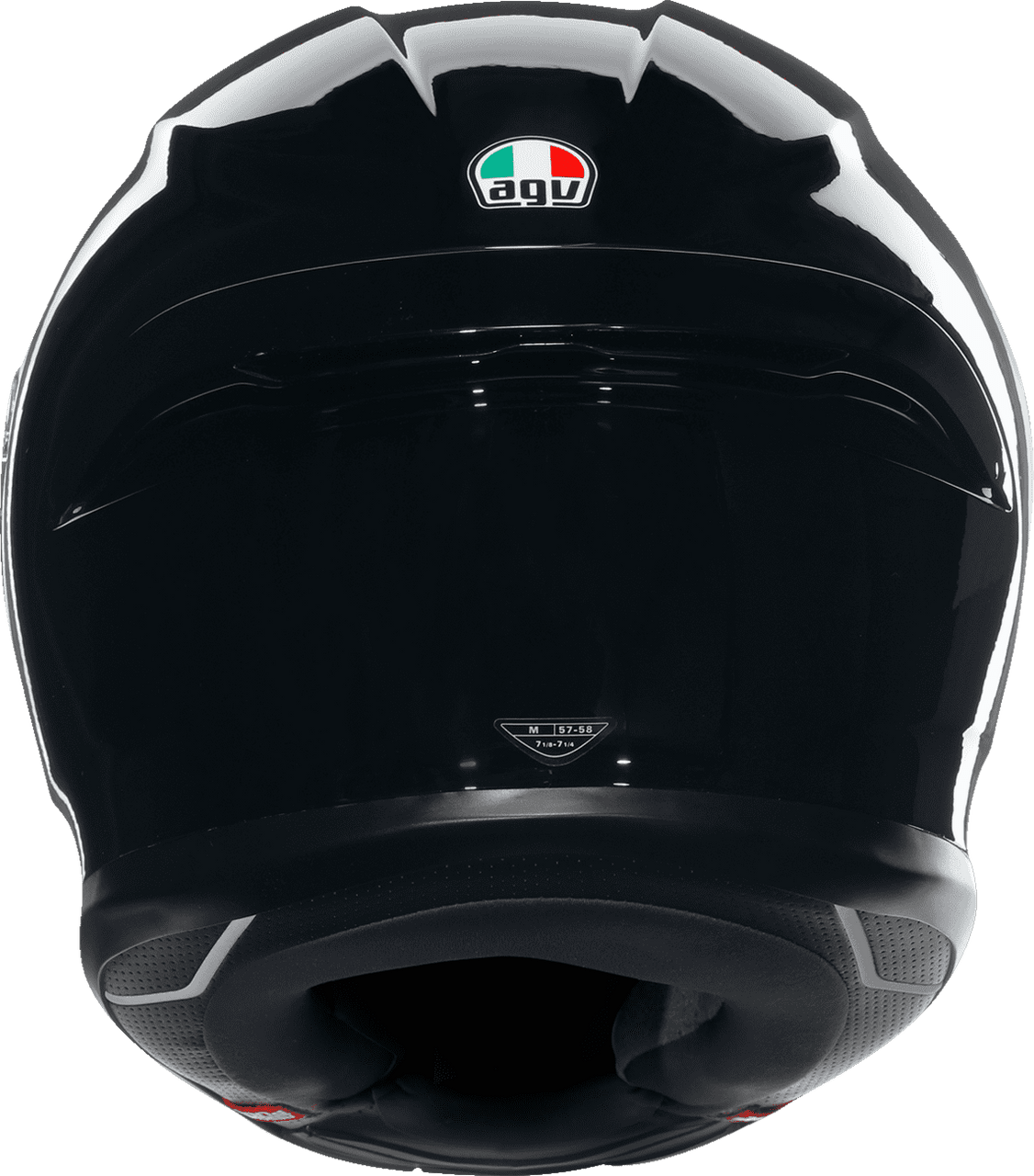 AGV-K6-S-Solid-Full-Face-Motorcycle-Helmet-black-back-view