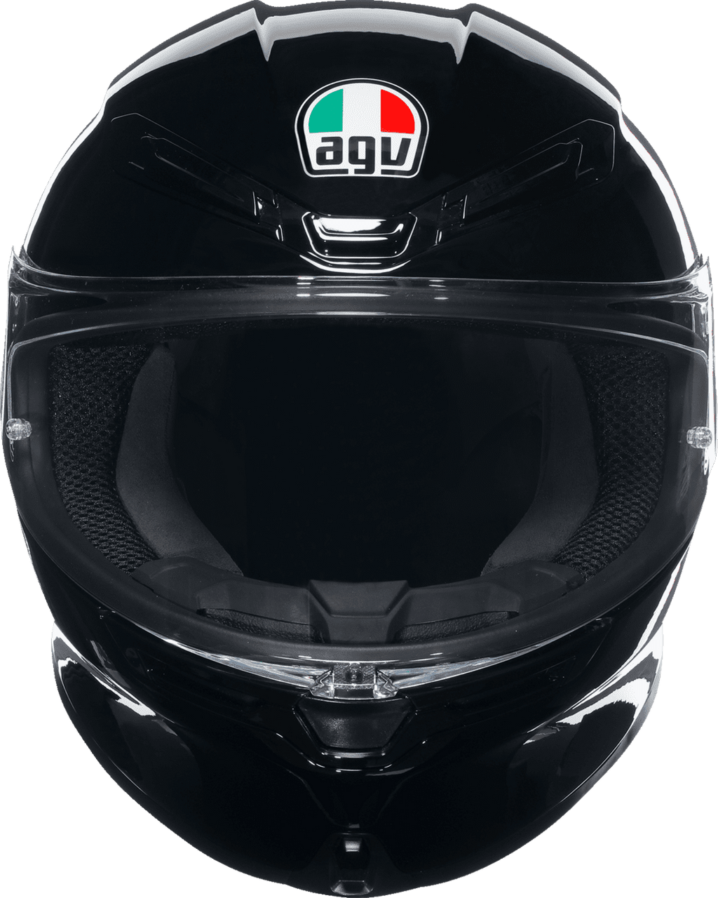 AGV-K6-S-Solid-Full-Face-Motorcycle-Helmet-black-front-view