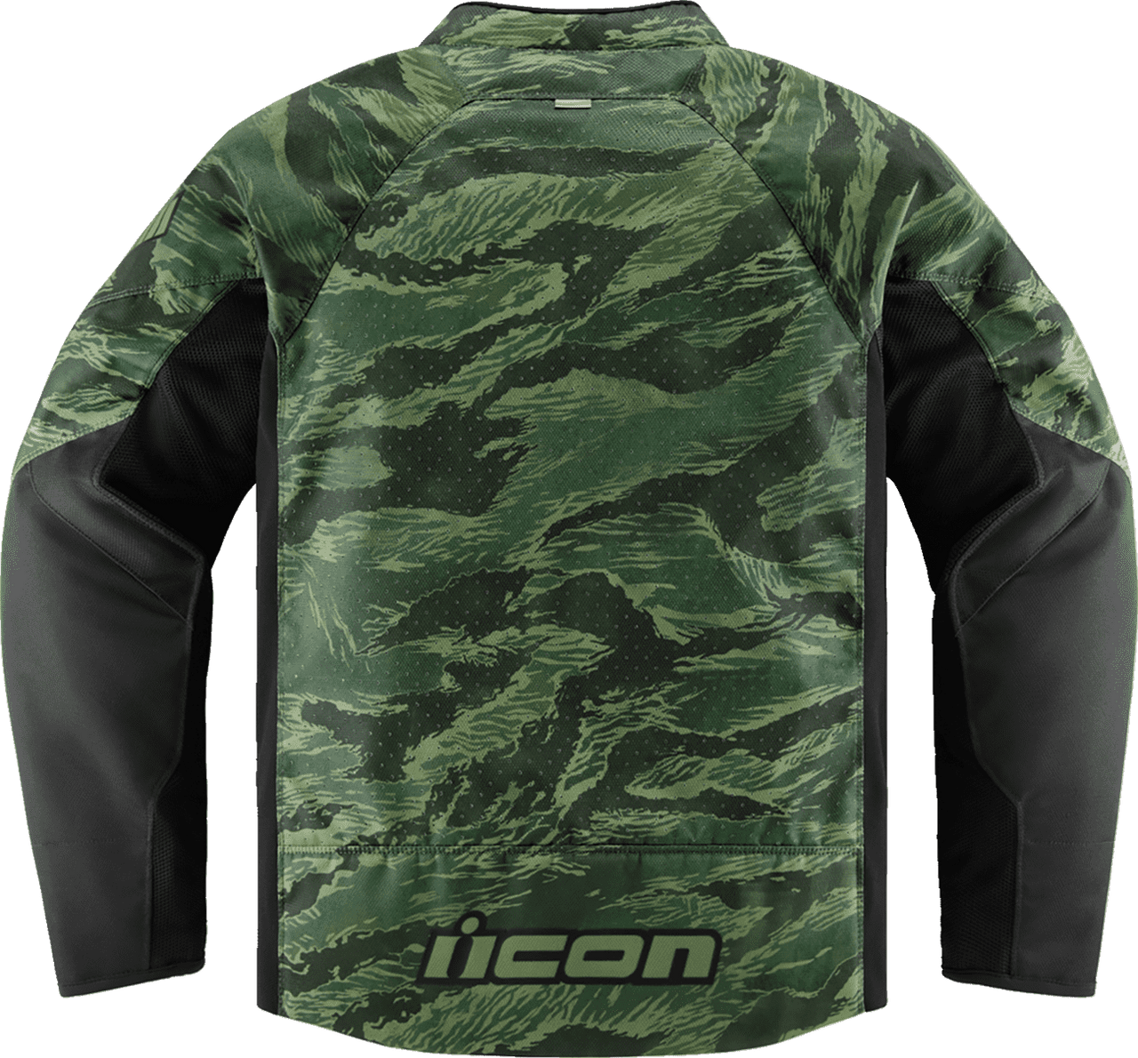 Icon-Mens-Hooligan-CE-Tigers-Blood-Motorcycle-Jacket-Green-Back-View