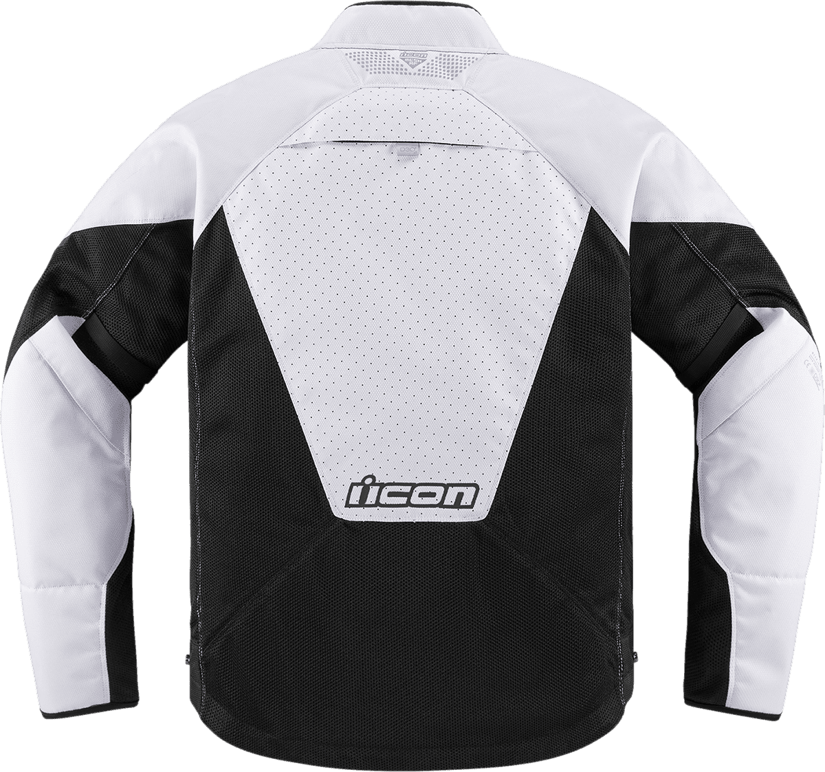 Icon-Mens-Mesh-AF-Motorcycle-Jacket-Black/White-back-view