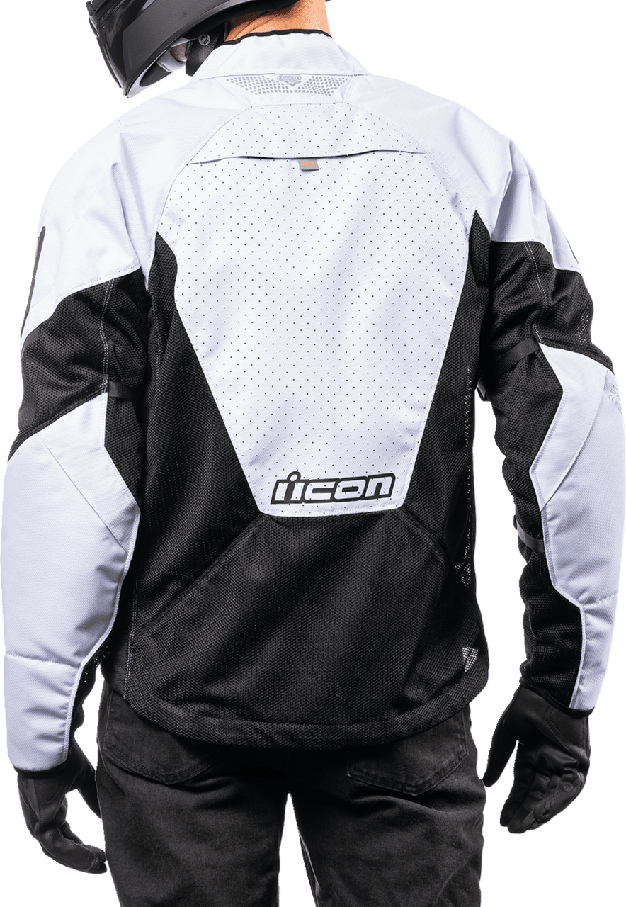 Icon-Mens-Mesh-AF-Motorcycle-Jacket-Black/white-fit-detail-view