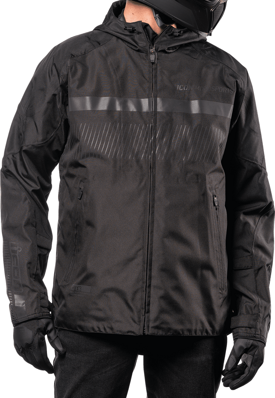 Icon-PDX3-Mens-Motorcycle-Jacket-black-fit-detail-front-view