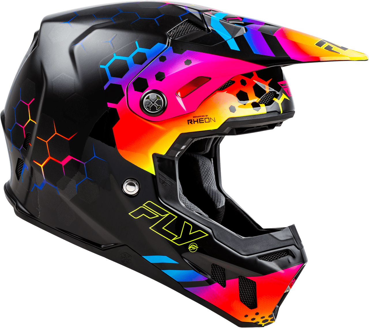 Fly-Racing-Formula-CC-Tektonic-Motorcycle-Helmet-Black-sunset-side-view