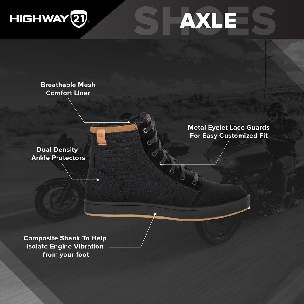 Highway 21 Axle Black/White Shoes - Info Graphics