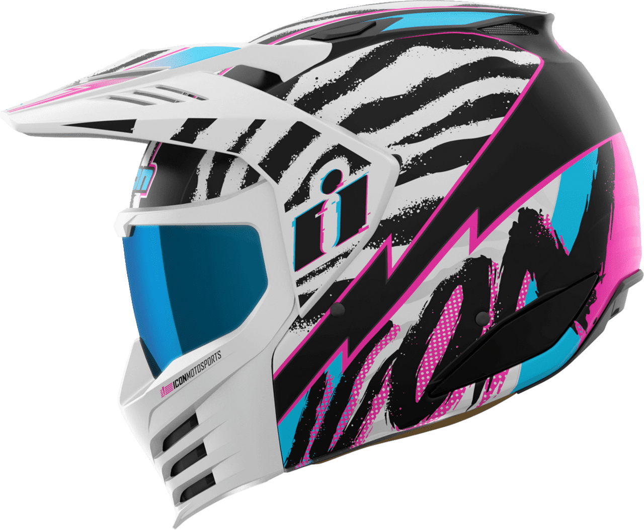 icon-elsinore-rad-dawn-modular-motorcycle-helmet-white-side-view