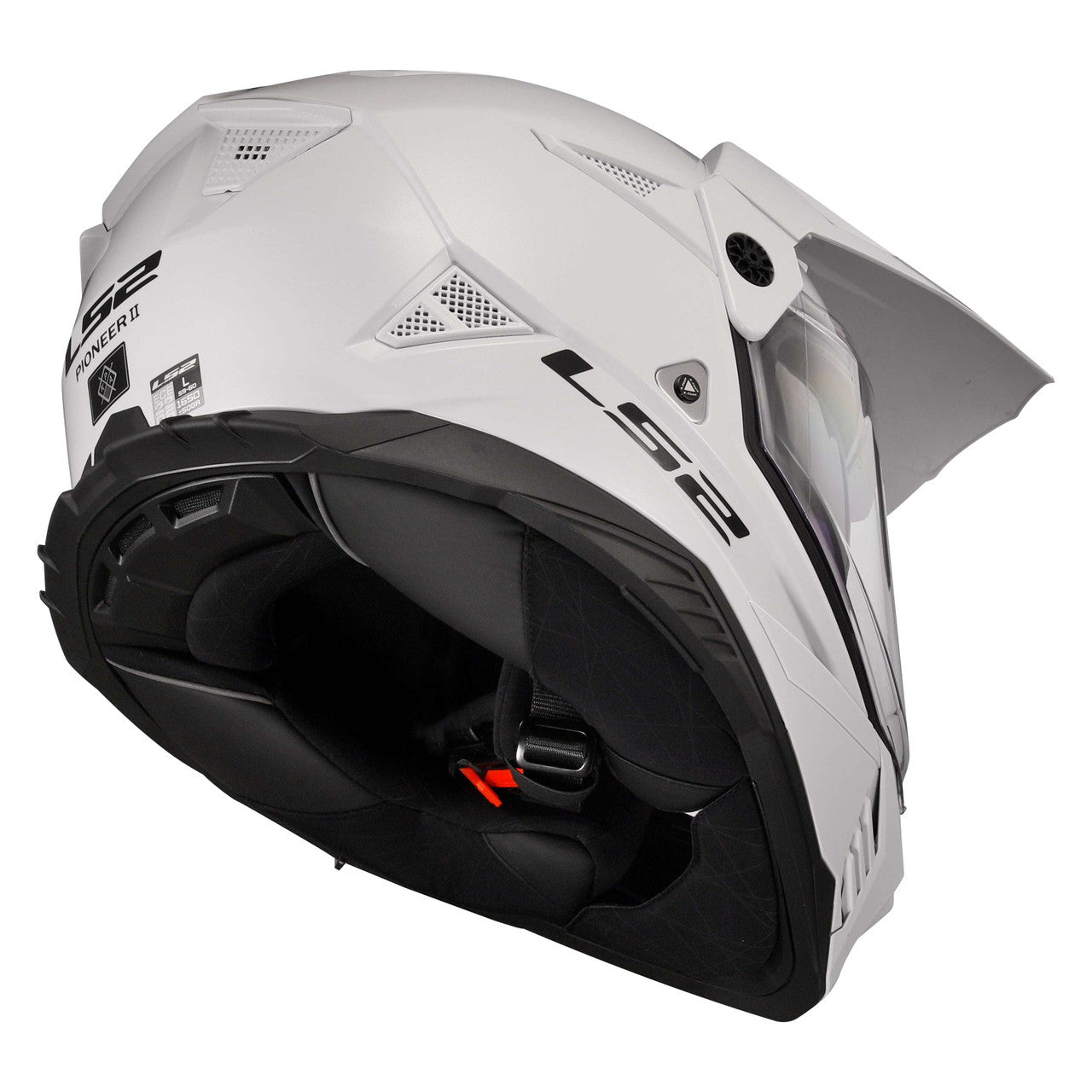 ls2-blaze-ii-solid-adventure-motorcycle-helmet-w-sunshield-gloss-white-down-side-view