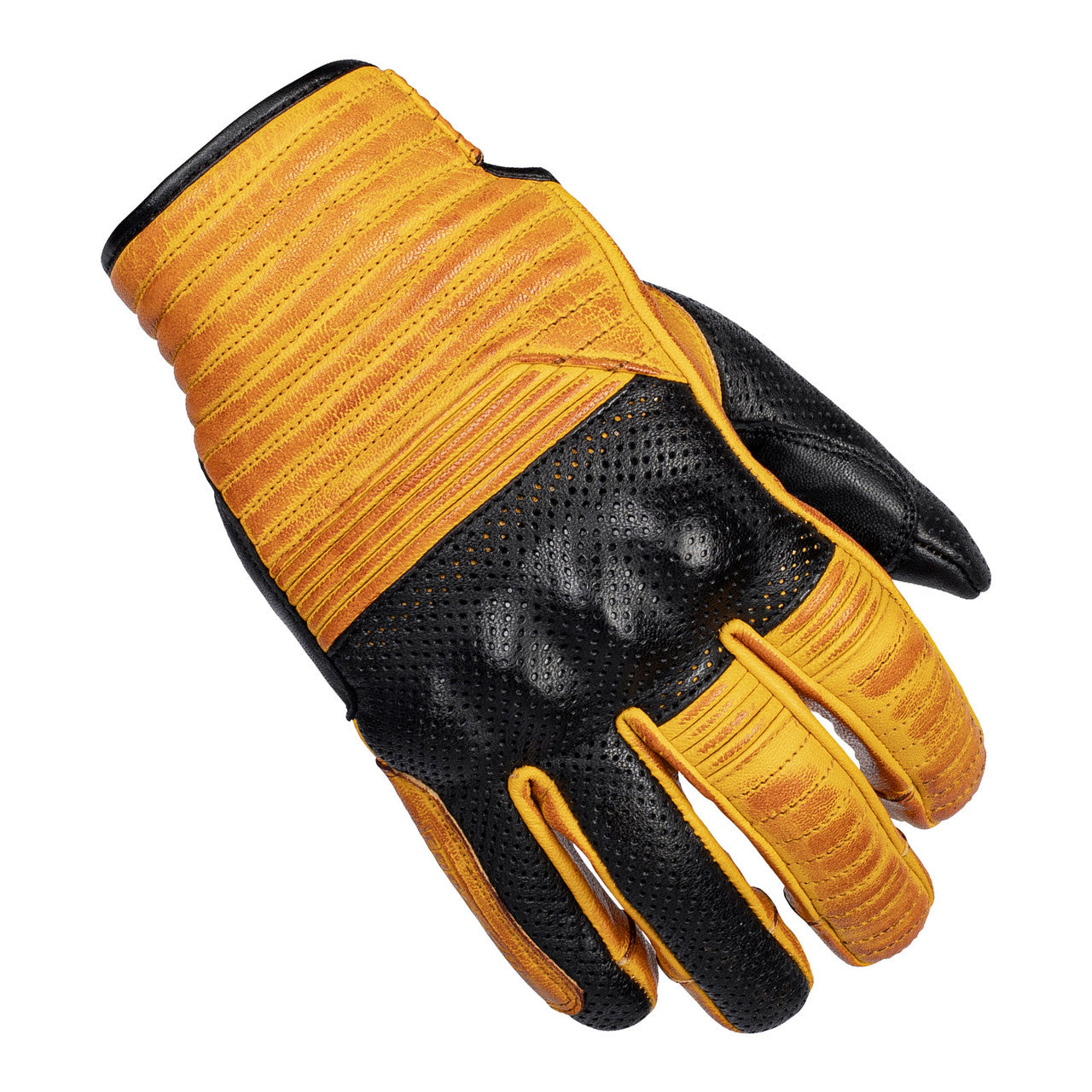 Cortech Bully Mens Leather Motorcycle Gloves-Black/Gold