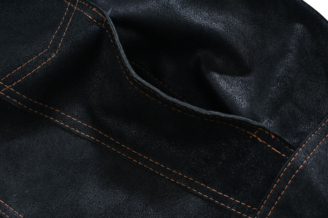 maverick-goat-suede-trucker-black-leather-jacket-closeup-2