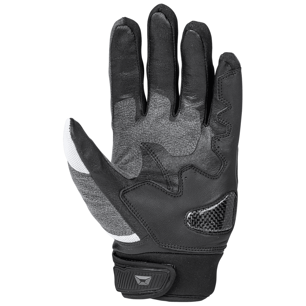 Cortech-Mens-Hyper-Flo-2-Leather-Mesh-Motorcycle-Gloves-Black-White-plam