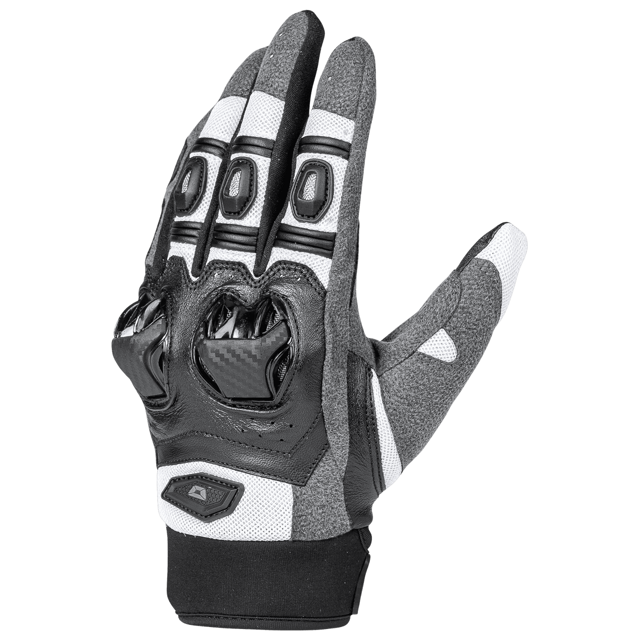 Cortech-Mens-Hyper-Flo-2-Leather-Mesh-Motorcycle-Gloves-Black-White-side