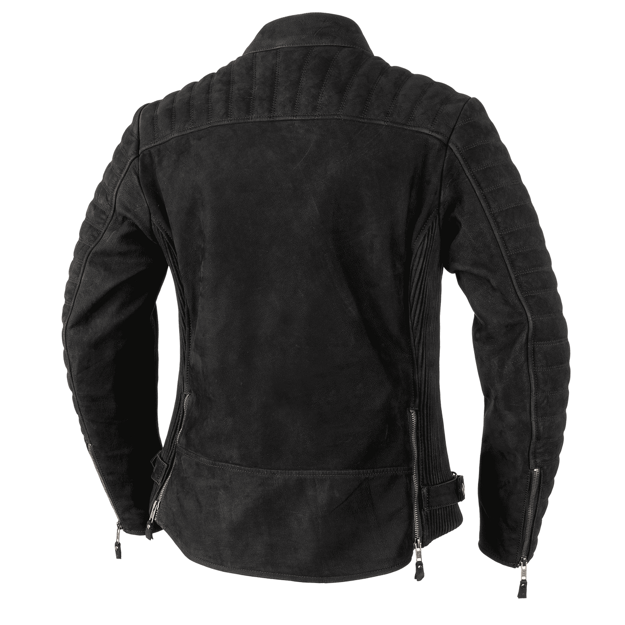 cortech-hoyden-ladies-motorcycle-leather-jacket-matte-black-back-view