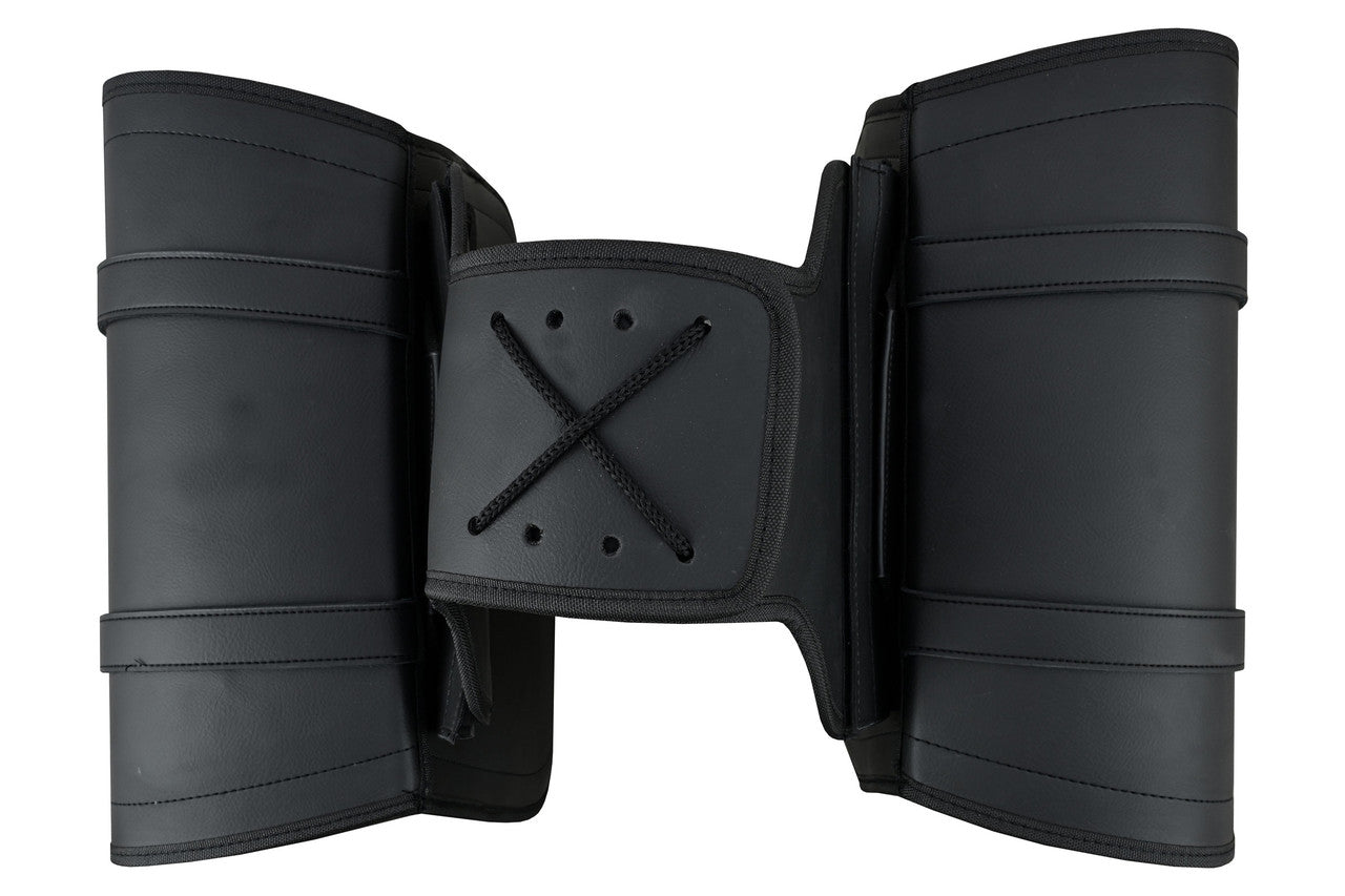 Vance Black Plain Motorcycle Saddlebags 30L Large Capacity - Top