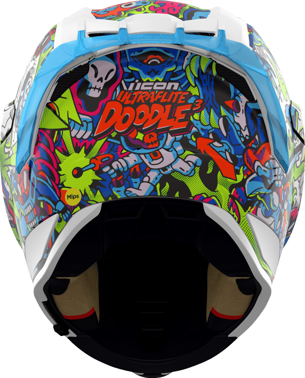 Icon Ultraflite Doodle 3 Full Face Motorcycle Helmet