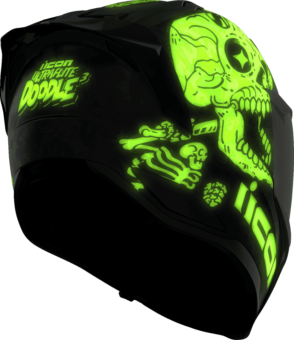 Icon Ultraflite Doodle 3 Full Face Motorcycle Helmet